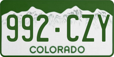 CO license plate 992CZY