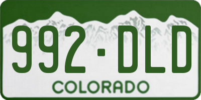 CO license plate 992DLD