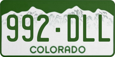 CO license plate 992DLL