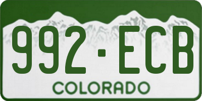 CO license plate 992ECB