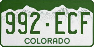 CO license plate 992ECF