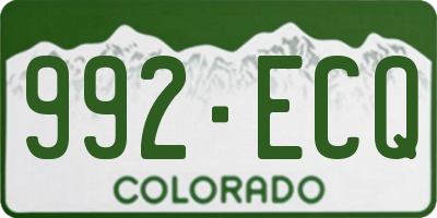 CO license plate 992ECQ