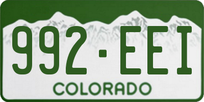 CO license plate 992EEI