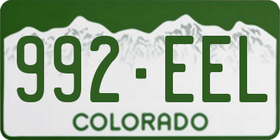 CO license plate 992EEL