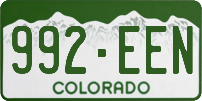 CO license plate 992EEN