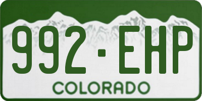 CO license plate 992EHP