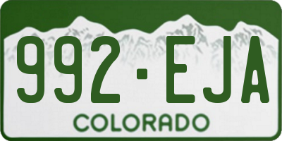 CO license plate 992EJA