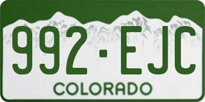 CO license plate 992EJC