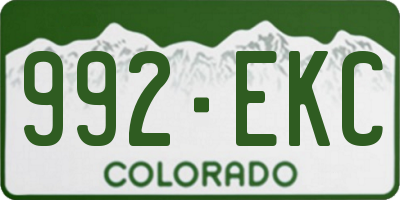 CO license plate 992EKC