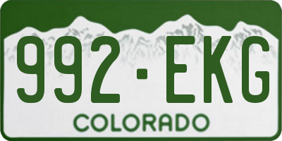 CO license plate 992EKG