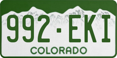 CO license plate 992EKI