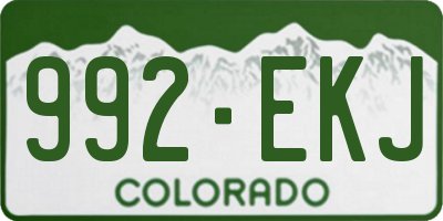 CO license plate 992EKJ