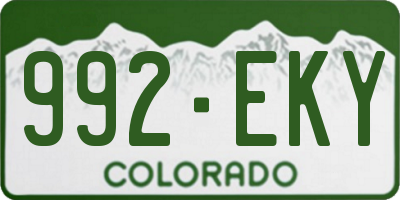 CO license plate 992EKY