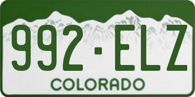 CO license plate 992ELZ