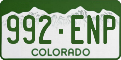 CO license plate 992ENP