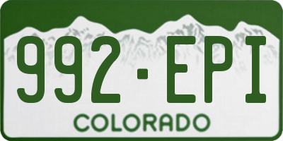 CO license plate 992EPI