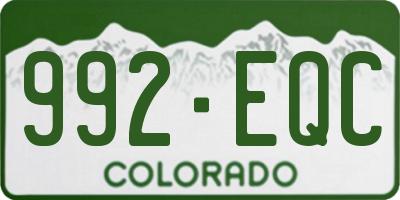 CO license plate 992EQC