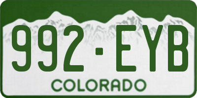 CO license plate 992EYB