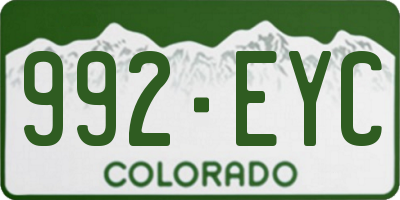 CO license plate 992EYC