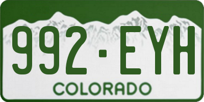 CO license plate 992EYH