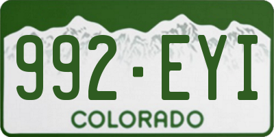 CO license plate 992EYI