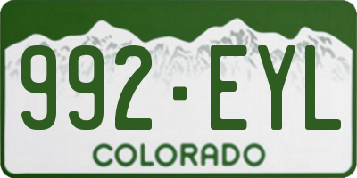 CO license plate 992EYL