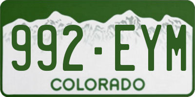 CO license plate 992EYM