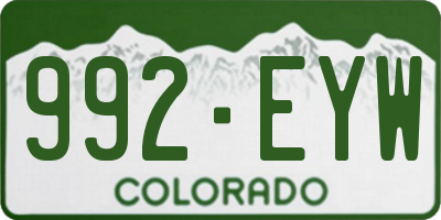 CO license plate 992EYW