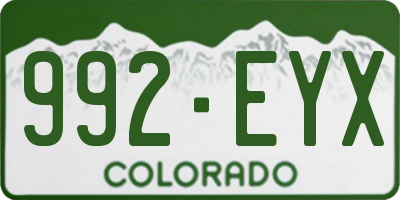 CO license plate 992EYX