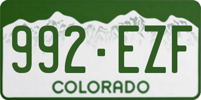 CO license plate 992EZF