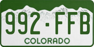 CO license plate 992FFB