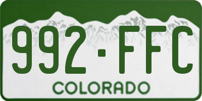 CO license plate 992FFC