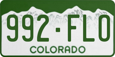 CO license plate 992FLO