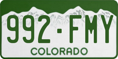 CO license plate 992FMY