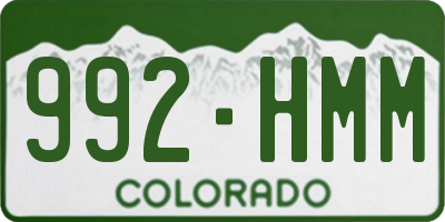 CO license plate 992HMM