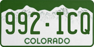 CO license plate 992ICQ