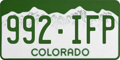 CO license plate 992IFP