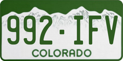 CO license plate 992IFV