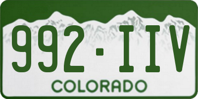 CO license plate 992IIV