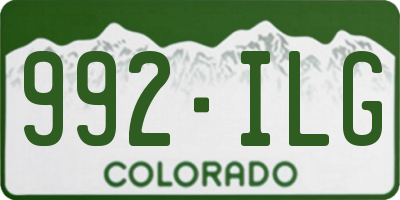 CO license plate 992ILG