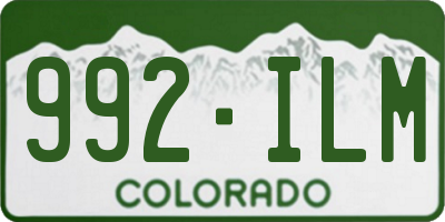 CO license plate 992ILM