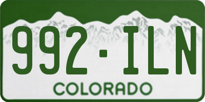 CO license plate 992ILN