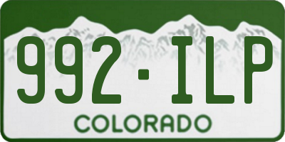 CO license plate 992ILP