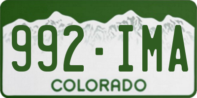 CO license plate 992IMA