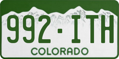 CO license plate 992ITH