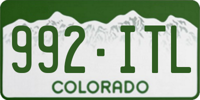 CO license plate 992ITL
