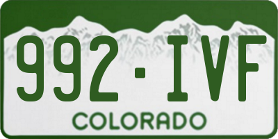 CO license plate 992IVF