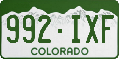 CO license plate 992IXF