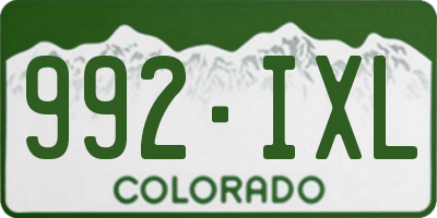 CO license plate 992IXL