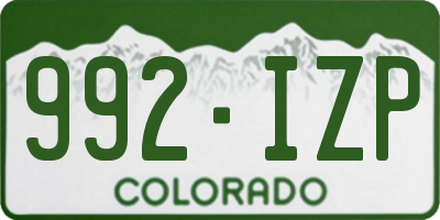 CO license plate 992IZP